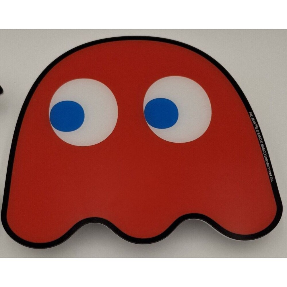Blinky Red Ghost Light Up Silhouette 8" Wall Sign Works Bandai Namco Retro
